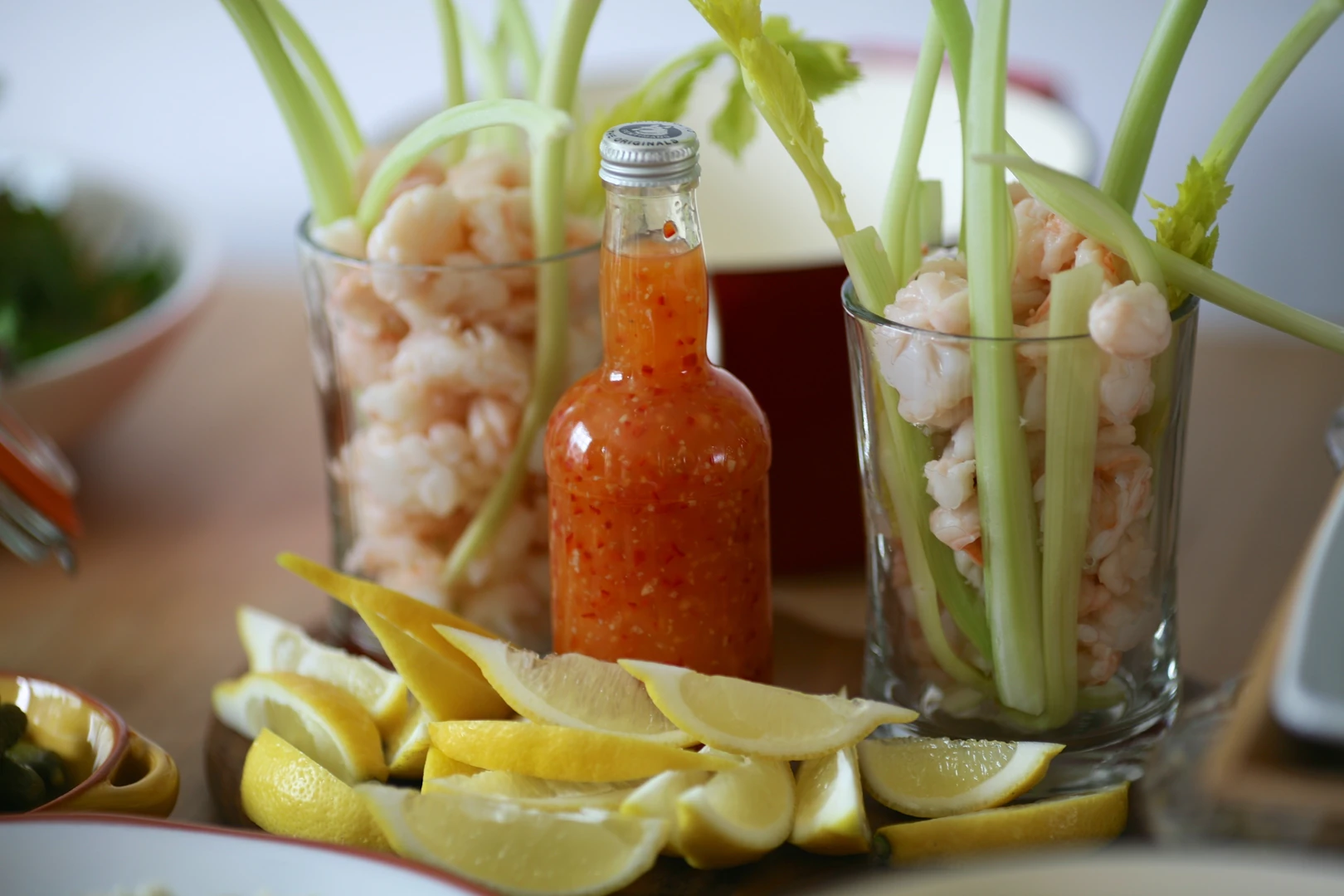Vegetables and food on a table